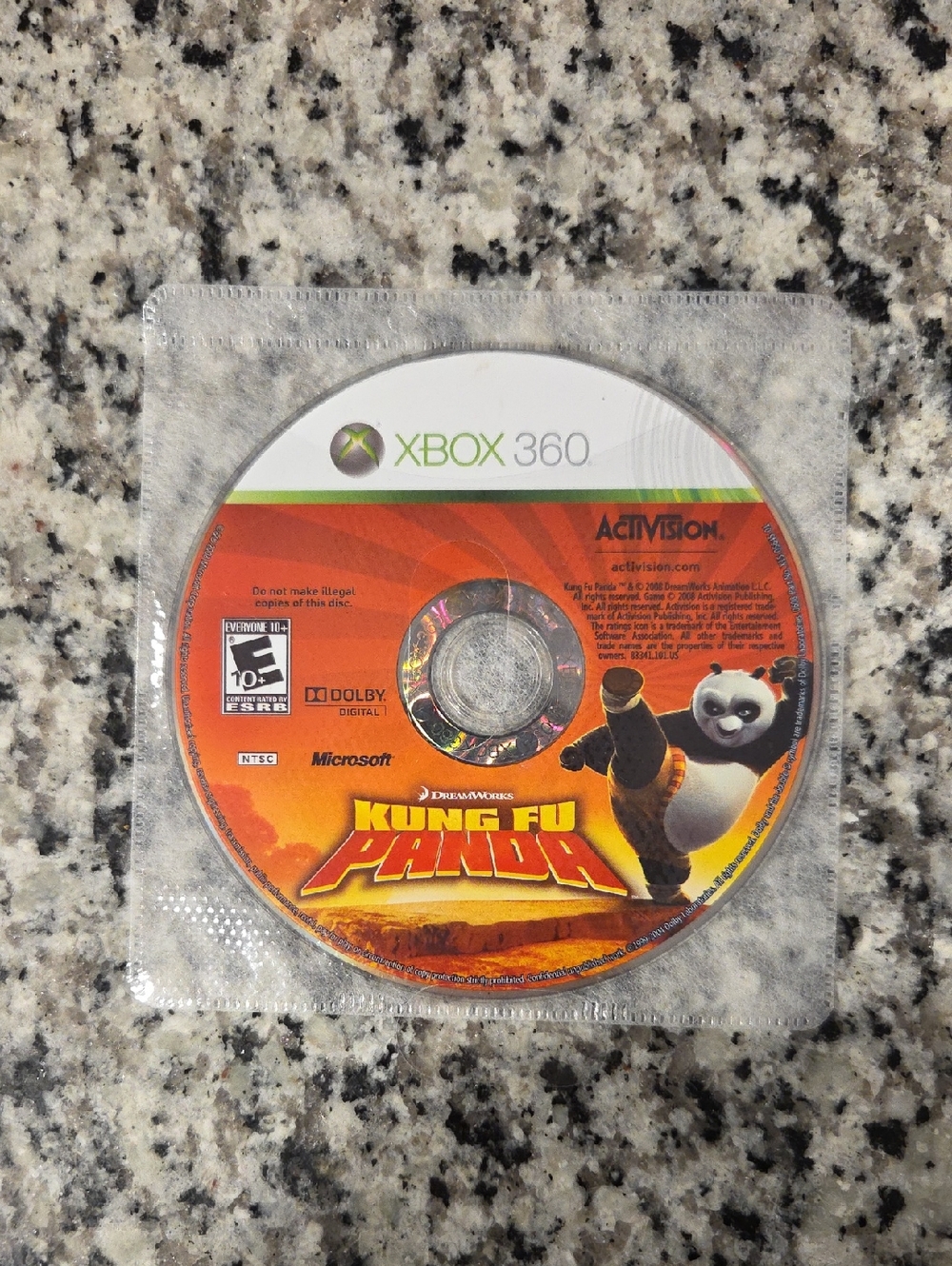 Kung Fu Panda Xbox 360 Game Disc - NO CASE